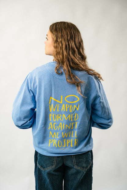 NO WEAPON WAHES BLUE – Sweater