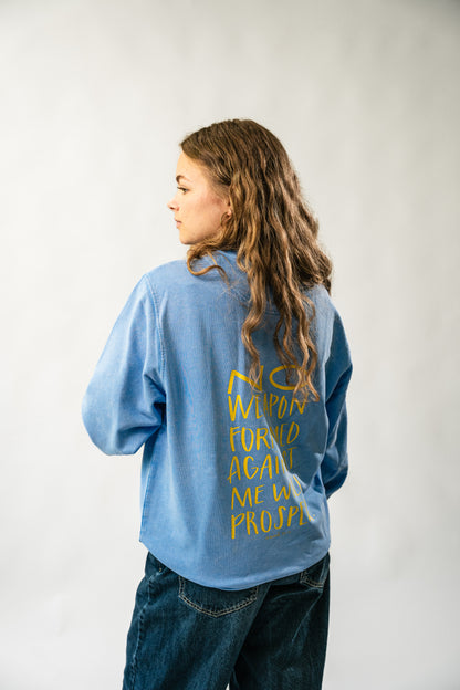 NO WEAPON WAHES BLUE – Sweater