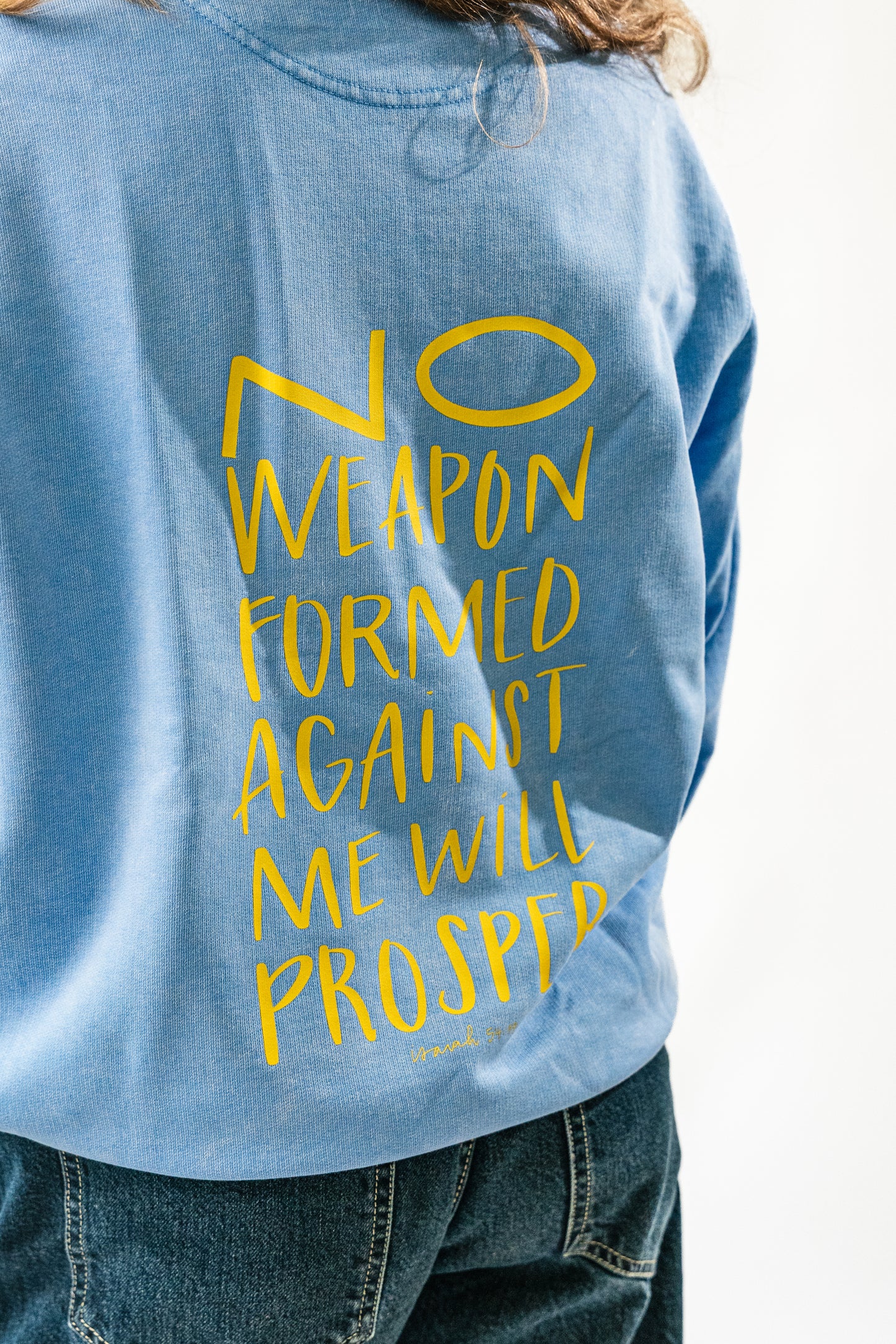 NO WEAPON WAHES BLUE – Sweater
