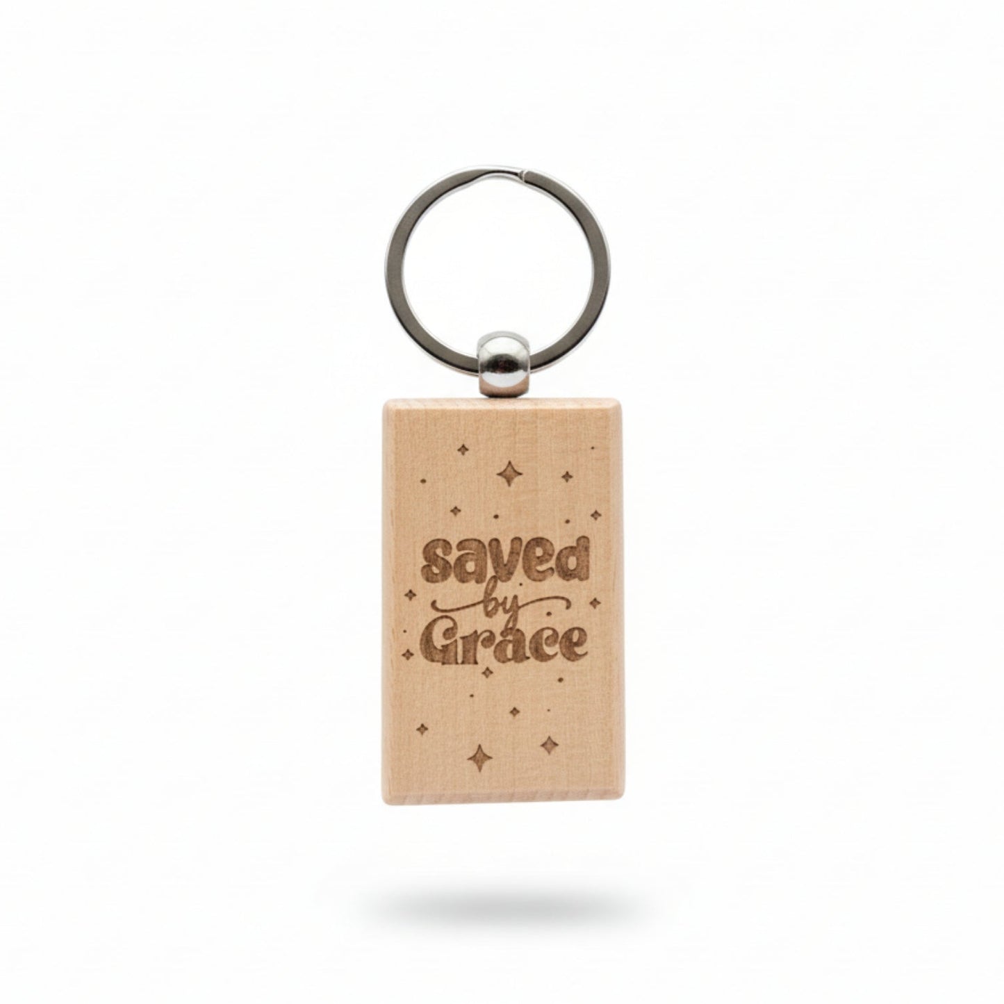 SAVED BY GRACE - Holzschlüsselanhänger