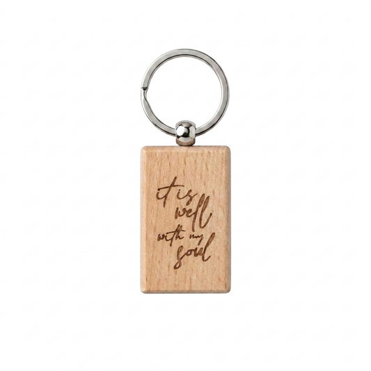 IT IS WELL WITH MY SOUL - Holzschlüsselanhänger