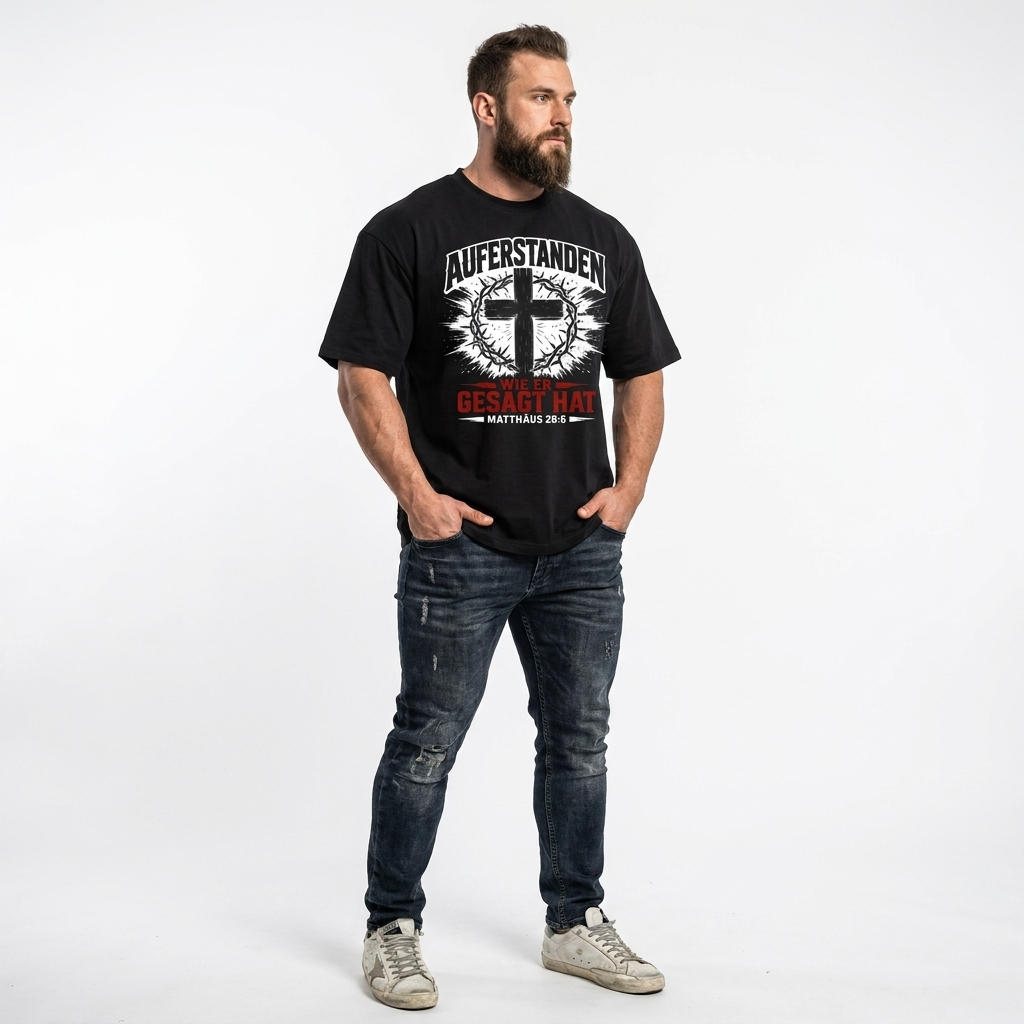 AUFERSTANDEN SCHWARZ - Oversized Shirt