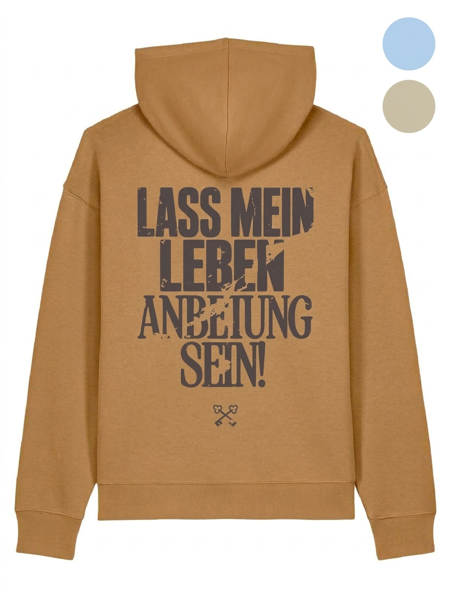 ANBETUNG DUNKLER PRINT - Hoodie Regular